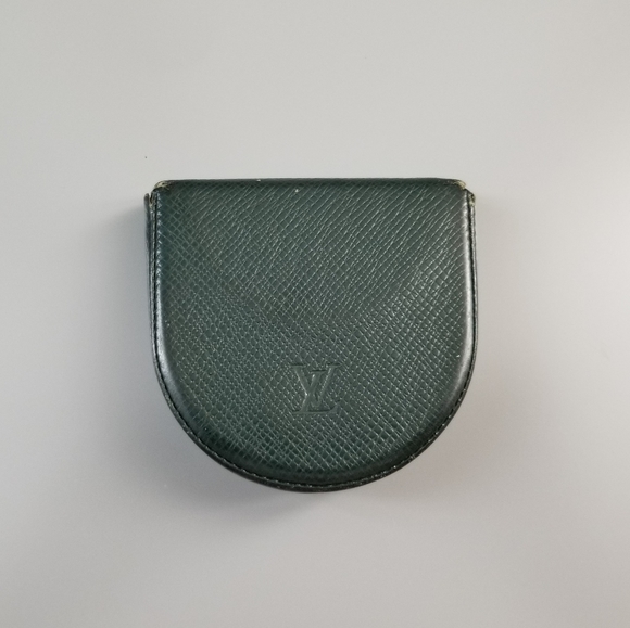 LOUIS VUITTON Beautiful mini monnaie boite coin case Taiga Leather/Germa… - Picture 1 of 16